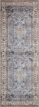 Keen Home Design 2x7 Rug - Machine Washable Runner Rug with Non-Slip Backing, Ideal for Hallway, Entryway, Kitchen, Laundry Room - Vintage, Easy Clean, Durable, Low Pile Rug - (2'6" x 7') by CozyNest Decor