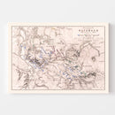 Vintage Map of the Battle of Katzbach, 1813