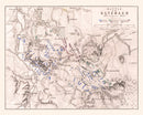 Vintage Map of the Battle of Katzbach, 1813