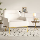 Modern Elegance Accent Chair With Curved Backrest
