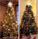 Kingdder 4 Pieces Moravian Star Light LED 3D Star Hanging Light Powered by Battery with Timer Function White Porch Lantern Holiday Decor for Indoor Outdoor Christmas Tree Balcony Courtyard (12 Inch) by GreenHaven Gardens