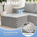 Hobestluk Modular Sectional Sofa 3 Seater Modular Sofa Couch (Plush Grey, Loveseat with Chaise) by CozyNest Decor