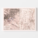 Vintage Map of the Battle of Culm, 1813