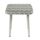 Tashay - 3 Piece Patio Bistro Set - Green Fabric & Beige Wicker