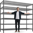 REIBII 83" H Storage Shelves 3840LBS Metal Shelving Unit 6 Tier Wire Shelving Commercial Adjustable Garage Shelving Heavy Duty for Storage Rack for Pantry, Garage, Kitchen, 83" H x 55.5" W x 18" D by GreenHaven Gardens