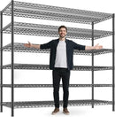 REIBII 83" H Storage Shelves 3840LBS Metal Shelving Unit 6 Tier Wire Shelving Commercial Adjustable Garage Shelving Heavy Duty for Storage Rack for Pantry, Garage, Kitchen, 83" H x 55.5" W x 18" D by CozyNest Decor