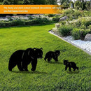 3 Pack Bear Metal Garden Decorative Stakes, Weather Proof Silhouette Statues for Yard, Patio,Outdoor Decor for Bear Lovers and Pet Owners by CozyNest Decor