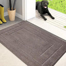 PURRUGS Dirt Trapping Door Mat 20" x 31.5", Non-Slip/Skid Machine Washable Entryway Rug, Dog Doormat, Super Absorbent Welcome Mat for Muddy Wet Shoes and Paws, Grayish Brown by CozyNest Decor