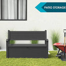 70 Gallon Storage Bench Deck Box for Patio Furniture with Armrest Bench Outdoor Storage by CozyNest Decor