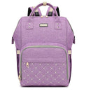 Diaper Bag Backpack, Diaper Bags for Baby Girls Boys, Baby Bags for Moms Dads, Nappy Changing Bag with Insulated Pockets,Multi-functional Waterproof Backpack with Stroller straps-Purple by TinyTreasures Baby Boutique