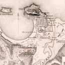 Vintage Map of the Siege of St. Sebastian, 1813