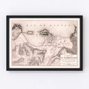 Vintage Map of the Siege of St. Sebastian, 1813