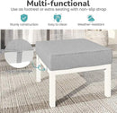 Solaste Outdoor Footstools Patio Ottoman Set of 2, Aluminum All-Weather Outdoor Footrest Seat with Removable Cushions, Patio Furniture Ottomans for Garden, Backyard, Poolside-White by CozyNest Decor