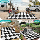 HEBE Outdoor Rug Waterproof 8x10, Reversible Plastic Straw Rug RV Camping Rug, Indoor Outdoor Patio Mat Clearance, Outside Carpet for Porch,Deck,Camper,Balcony,Backyard,Picnic by GreenHaven Gardens