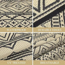 GAOMON Outdoor Rug for Patio Clearance 5x8 Reversible Plastic Straw Patio Rug for Camping Stain & UV Resistant RV Mats for Porch, Deck, Backyard, Camper, Balcony, Picnic, Black&Brown by CozyNest Decor