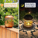 2 Pack Deer Solar Lanterns Outdoor Waterproof Hanging Solar Lights Deer Gifts for Women Men Metal Decorative LED Lanterns for Yard, Patio, Lawn, Tabletop, Pathway, Landscape, Garden Decor by GreenHaven Gardens