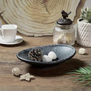 Oval Ceramic Decorative Bowl, Key Dish for Entryway Table, Small Home Decor Accent, Trinket Tray for Office Home Decor Gift (10'' Snowflake Gray without Glaze Layer) by CozyNest Decor
