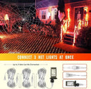 Christmas Net Lights Outdoor - 360 LED Orange Net Lights Waterproof with Remote, 12x5 ft Extendable 8 Modes for Bushes, Gazebo, Lawn, Garden, Shrubs, Tree, Backyard Decorations by GreenHaven Gardens