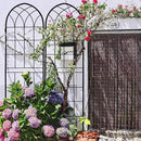 LZRS 2 Pack 71x20in Rustic Iron Arch Decoration Garden Trellis with Black Metal Coating – Perfect for Supporting Climbing Plants Outdoor, Roses, Vines, Flowers, and Vegetables. by GreenHaven Gardens