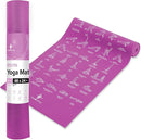 NewMe Fitness Yoga Mat for Women and Men - Large, 5mm Thick, 68 Inch Long, Non Slip Exercise Mats w/ 70 Printed Yoga Poses for Pilates, Workout and Stretching - Home and Gym Essentials by TinyTreasures Baby Boutique