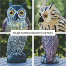 Galashield Owl Decoy | Plastic Fake Owls | Owl Statue for Garden & Outdoors [Set of 3] by GreenHaven Gardens