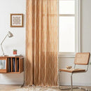Sutuo Home Boho Curtains 84 Inches Length for Bedroom Living Room, Printed Cotton Linen Rod Pocket Rustic Farmhouse Bohemian Tassels Window Treatment, 1 Panel 59" W x 84" L, Terracotta Stripe Florals by CozyNest Decor