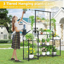 Simple Trending Plant Stand Indoor Outdoor, Metal 3 Tier Tall Hanging Plant Shelf for Multiple Flower Planter Large Heavy Duty Ladder Plant Holder for Garden, Black by GreenHaven Gardens