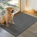 JSEI Dirt Trapper Door Mat 24"x36" Non-Slip Washable Entrance Mat, Dog Doormats, Absorbent & Fade-Resistant Floor Mats, Low Profile Welcome Mats for Entryway, Front Door, and Inside Entrance,Dark Grey by CozyNest Decor