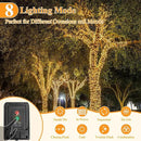 Solar String Lights 240LED 79FT, IP67 Waterproof Solar Lights for Outside with 8 Lighting Modes, Upgraded Solar Panel Fairy Lights for Garden Party Wedding Decorations (Warm White) by CozyNest Decor