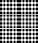 Black and White Plastic Placemats Set of 6 Check Plaid Table Mats Black Buffalo Plaid Place Mats Wipe Clean Washable Table Placemats for Indoor Outdoor Heat Resistant Kitchen Dining Table by CozyNest Decor