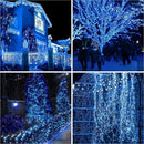 4 Pack Solar String Lights for Outside - 320LED 132FT Solar Fairy Lights Outdoor Waterproof 8 Modes, Copper Wire Solar Powered Twinkle Lights for Tree Garden Christmas Wedding Party Decor, Blue by GreenHaven Gardens