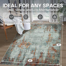 6x9 Area Rugs for Living Room Rug Washable: Modern Rug for Dining Room Bedroom Carpet Non Slip Low Pile 6 by 9 Indoor Abstract Nursery Home Office Red Brown by TinyTreasures Baby Boutique
