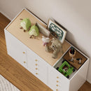 Changing Table Dresser with Drawers,Modern Baby Dresser with Changing Table Top for Nursery,Diaper Changing Station Organizer for Infants Newborn,White by TinyTreasures Baby Boutique