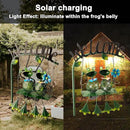Frog Solar Light Garden Outdoor Decoration Swing Metal Stake Lamp with Welcome Sign Waterproof Patio Yard Decor Gifts-48 inch by CozyNest Decor