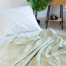 Salt Earth GOTS Certified 100% Organic Cotton Throw Blanket, 90" X 90" Waffle Blankets & Throws for Bed, Throw Blanket for Couch, Modern & Cozy Blanket, All Seasons, Comfy & Soft Blanket (Sea Foam) by TinyTreasures Baby Boutique