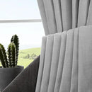 Joydeco Linen Curtains for Living Room,Light Filtering Rod Pocket Back Tab Semi Sheer Drapes Window Long Curtains 120 inches Long Ebony Grey by CozyNest Decor