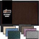 GORILLA GRIP 100% Waterproof All-Season WeatherMax Doormat 35x23, US Designed Natural Rubber, Stain and Fade Resistant, Low Profile Indoor Outdoor Door Mats, Easy Clean Patio Mat, Coffee Squares by CozyNest Decor