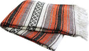Del Mex Classic Mexican Blanket, Large Authentic Woven Falsa Throw (70"x50"), Artisan Southwest Décor for Beach, Yoga, Outdoors (Terracotta) by CozyNest Decor
