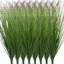 24Pcs Artificial Grass Plants, Faux Shrubs Wheat Grass, Artificial Tall Grass Fake Plants for Outdoor Decor,Artificial Greenery Stems Weed for Room Indoor Home Decor（Green Red Tail） by GreenHaven Gardens