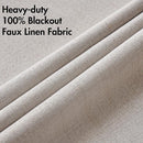 MIULEE 100% Blackout Linen Textured Curtains for Bedroom Solid Thermal Insulated Ivory Grommet Room Darkening Curtains & Drapes Luxury Decor for Living Room Nursery 52 x 72 Inch (2 Panels) by TinyTreasures Baby Boutique