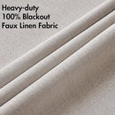 MIULEE 100% Blackout Linen Textured Curtains for Bedroom Solid Thermal Insulated Ivory Grommet Room Darkening Curtains & Drapes Luxury Decor for Living Room Nursery 52 x 132 Inch (2 Panels) by TinyTreasures Baby Boutique