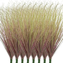 24Pcs Artificial Grass Plants, Faux Shrubs Wheat Grass, Artificial Tall Grass Fake Plants for Outdoor Decor,Artificial Greenery Stems Weed for Room Indoor Home Decor（Light Purple） by GreenHaven Gardens
