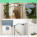 Ingenuity Decorative Extra Tall Baby Gate & Dog Gate, 28.5"-48" Wide, 36" Tall, Hardware or Pressure Mounted, Install on Top or Bottom of Stairs, Banister, or Doorway - Bronze by TinyTreasures Baby Boutique