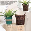 Handwoven Red Willow Planter Basket with Waterproof Liner – Natural Brown Decorative Flower Pot Holder for Indoor Use - Small Size (Inner Top Ø 7", Inner Height 5.9") by CozyNest Decor