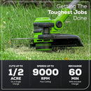 Greenworks 40V Cordless 2-in-1 Trimmer Edger (Gen 2) - 13" Lawn Weed Wacker for Fence & Sidewalk , Lightweight Gas Trimmer Alternative with Auto Feed Spool , 2.0Ah Battery & Charger (40-Min Runtime) by GreenHaven Gardens