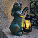 JOYBEE Garden Statues Rabbit with Solar Lantern Outdoor Decor-Rabbit Solar Figurines Lights Decorations for Patio Yard Lawn Ornaments-Gifts for Birthday Easter Housewarming by GreenHaven Gardens