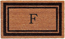 Calloway Mills 152963672F Black Border 36" x 72" Monogram Doormat Letter (F) by CozyNest Decor