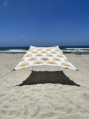 Neso Tents Beach Tent with Sand Anchor, Portable Canopy Sunshade - 7' x 7' - Patented Reinforced Corners (Sunshine) by TinyTreasures Baby Boutique