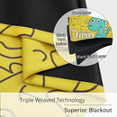 Dinosaur Blackout Curtains for Kids Room - 2 Panels, Each W52×L63, 100% Blackout, Thermal Insulated, Noise Reducing, Perfect for Kids Room and Nersury by TinyTreasures Baby Boutique