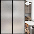 Frosted Glass Window Privacy Film Decorative, Bathroom Privacy Film for Glass Windows Cover, Static Cling, Removable, Reusable, Anti-UV, Anti-Glare, Heat Blocking, （Flash Point Pure,35.4X157.4Inch） by CozyNest Decor